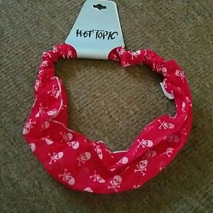❤️10/$16 Nwt red white skull halloween hot topic headband